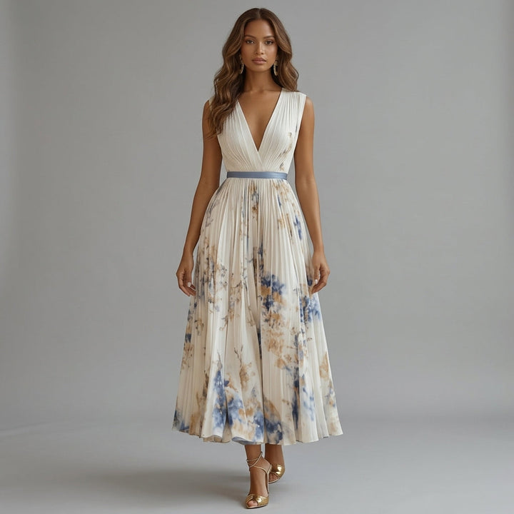 Rowella | Elegant Pleated Maxi Gown