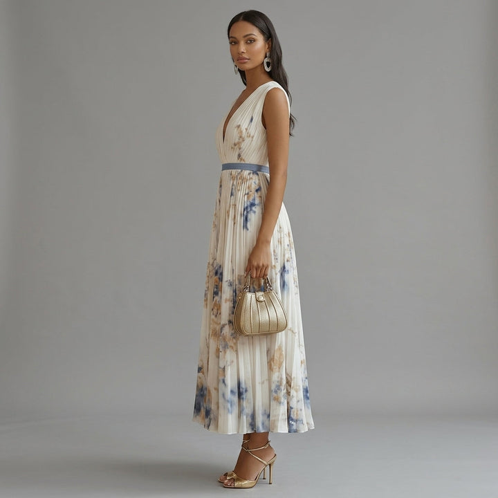 Rowella | Elegant Pleated Maxi Gown