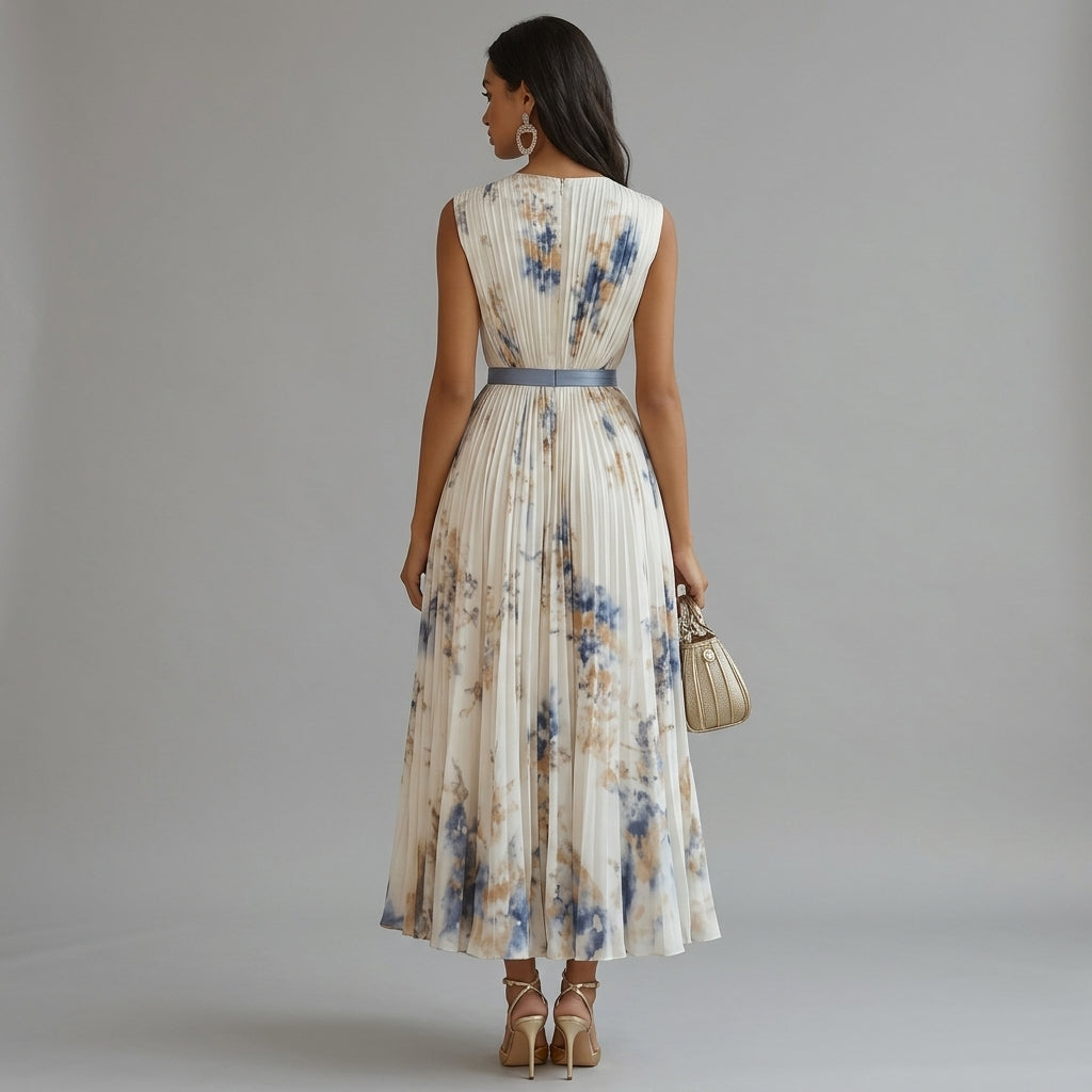 Rowella | Elegant Pleated Maxi Gown